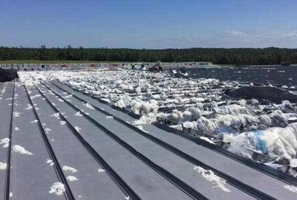 Storm damage to Nestle Waters facility