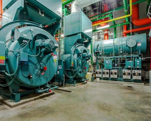 Interior photo of tobacco processing facility mechanical equipment